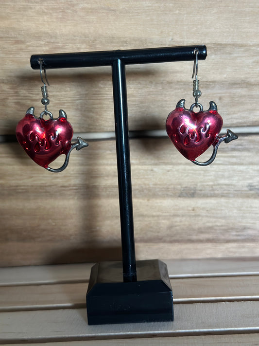 Devil Heart Earrings