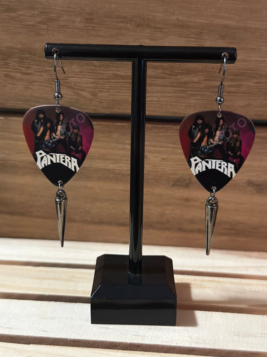 Pantera Guitar pick Earrings