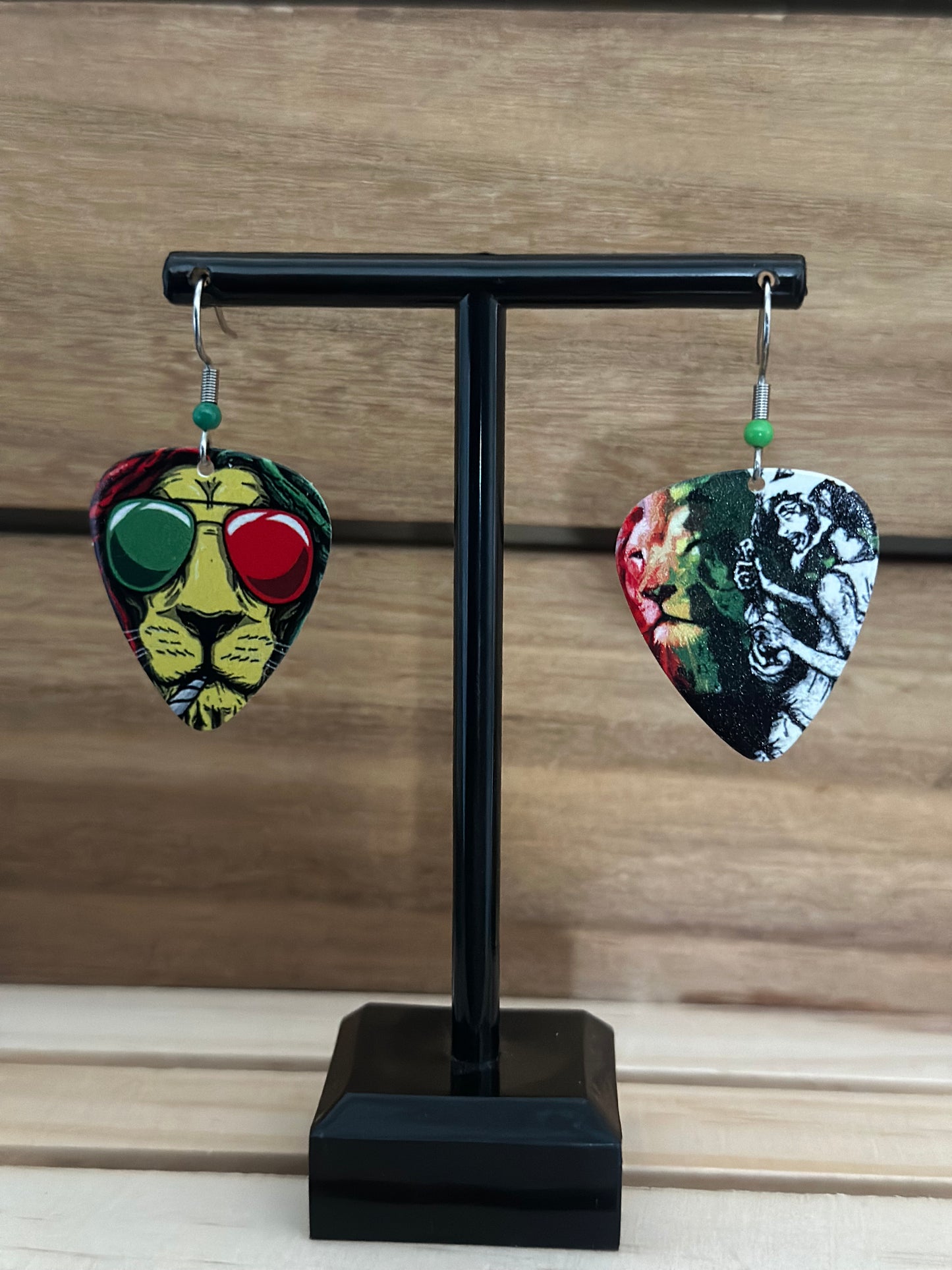 Reggae Guitar Pick Earrings