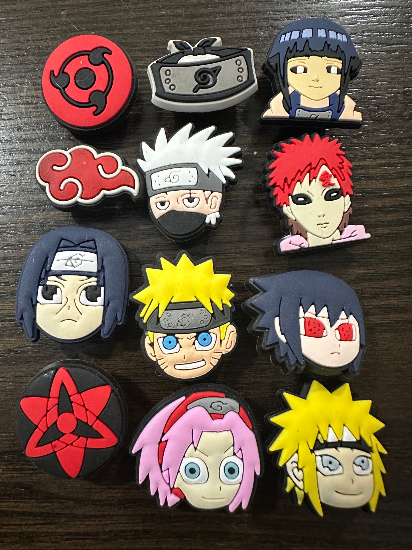 Naruto shoe charm set