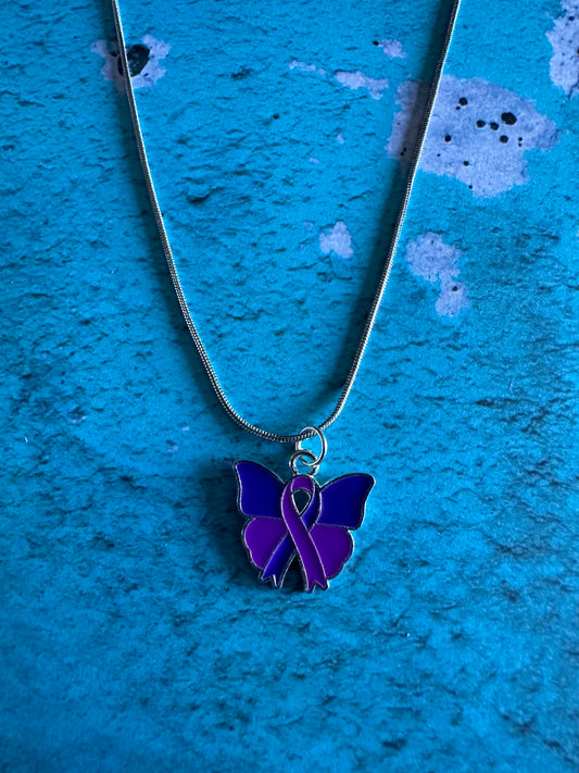 Alzheimer’s awareness Charm necklace