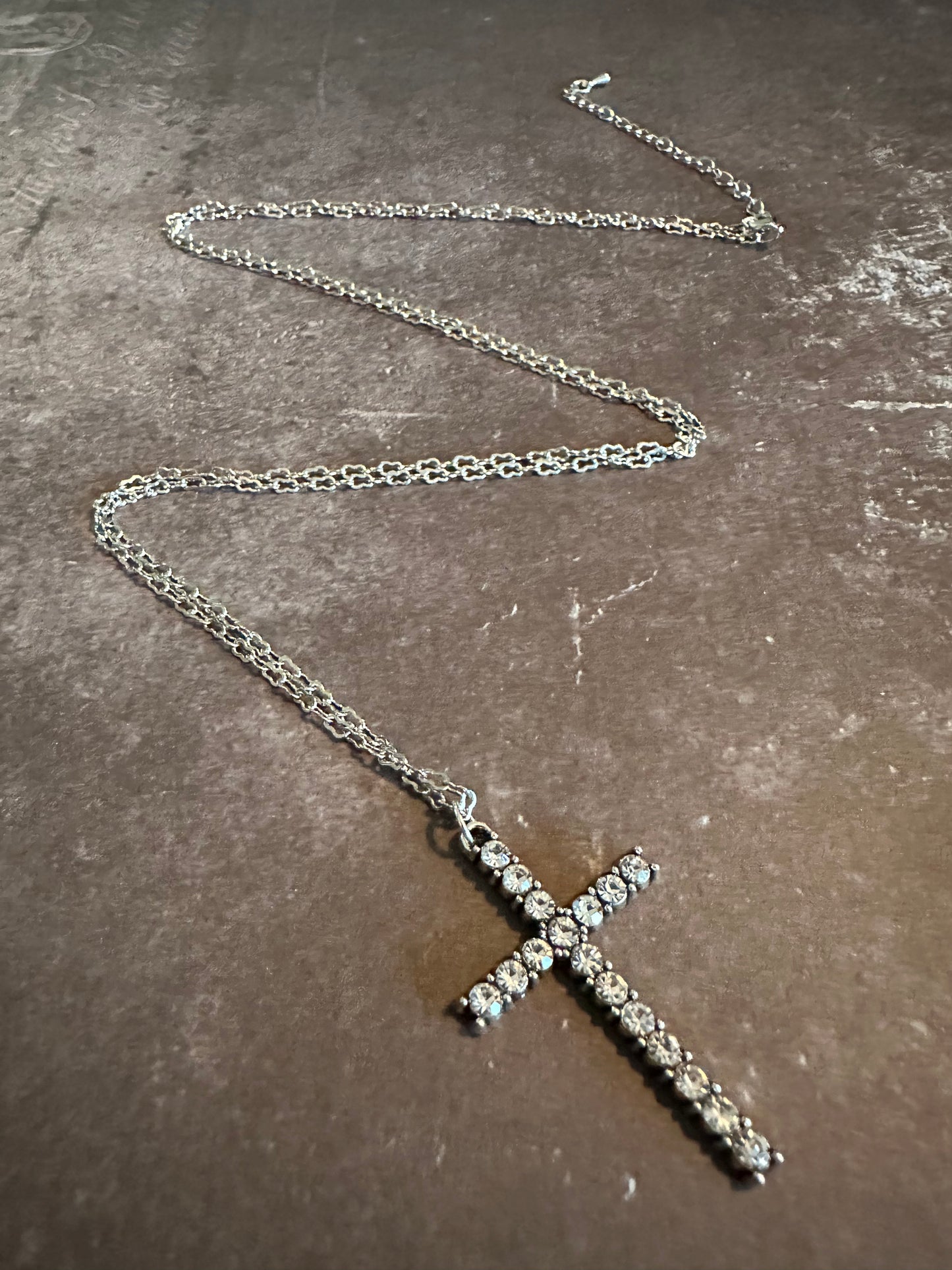 Rhinestone Cross Necklace