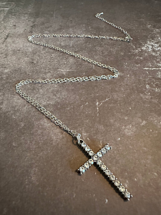 Rhinestone Cross Necklace