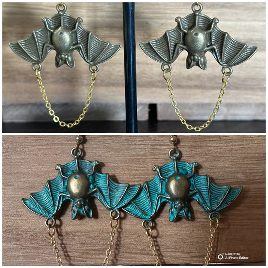 Hanging Bats Earrings