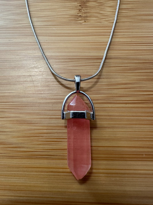 Cherry Quartz Dagger Pendant